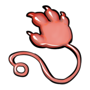 Red Sticky Star Paw